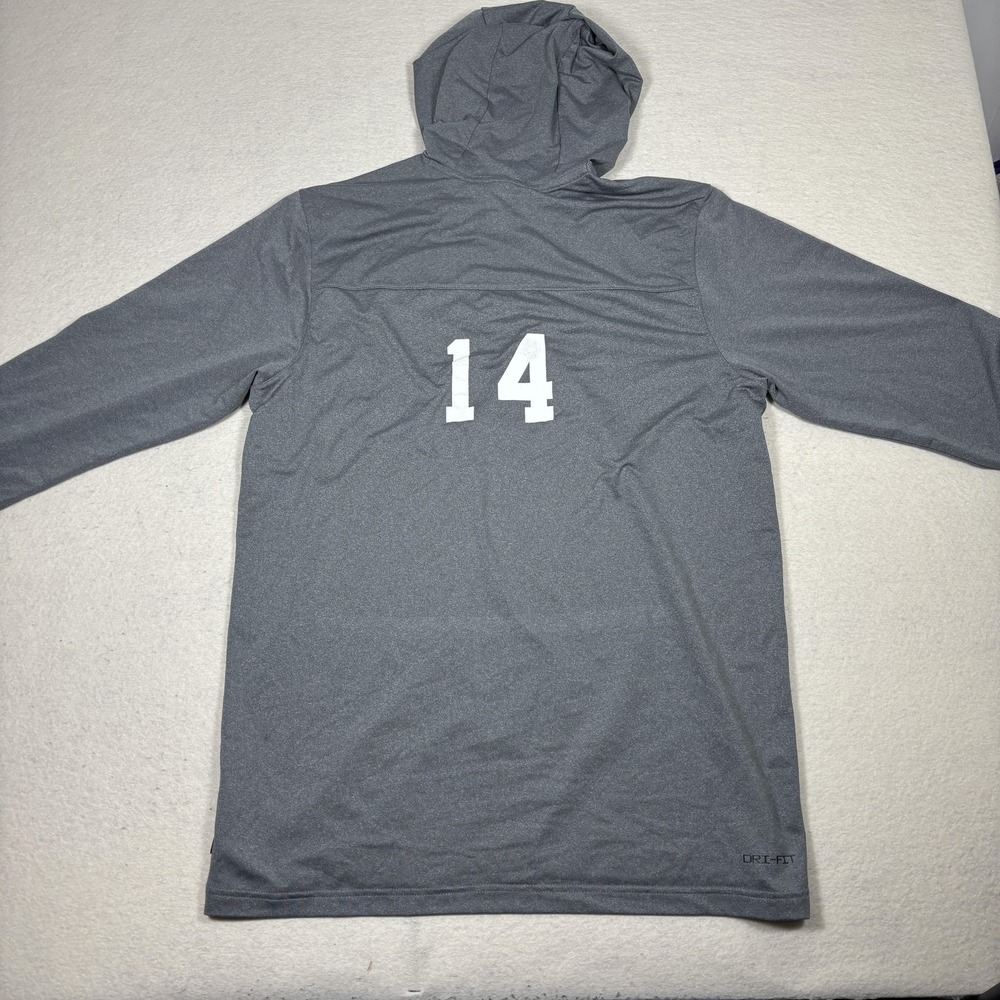 Nike Boise State Broncos Hoodie Performance Shirt Men L Gray Dri Fit Team Issued - Picture 8 of 9